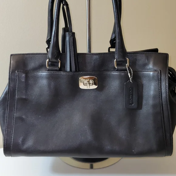 Coach handbag Leather, Black - Vintage Retail - Picture 8 of 15